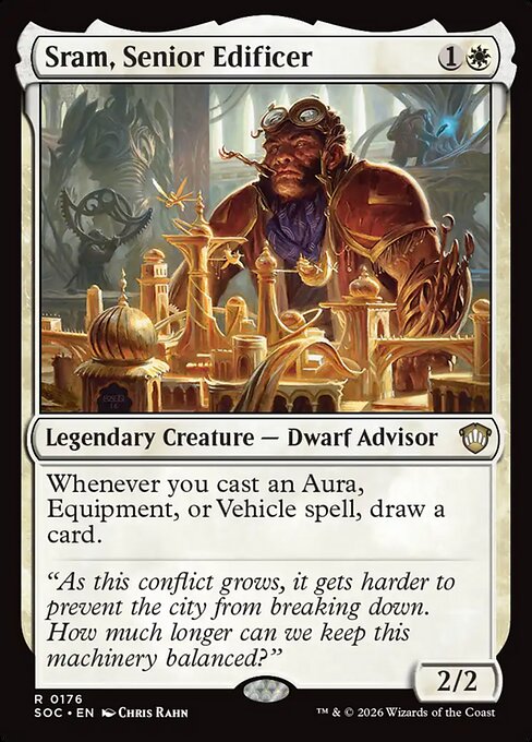 Sram, Senior Edificer - Secrets of Strixhaven Commander MTG spoiler