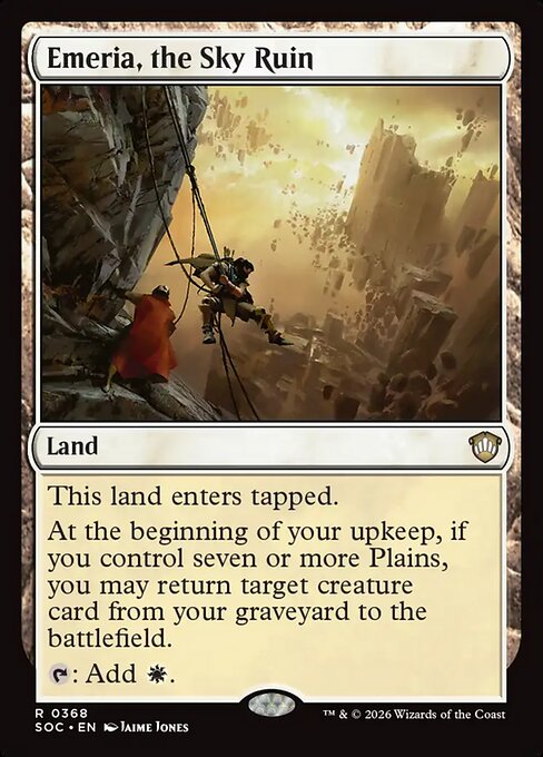 Emeria, the Sky Ruin - Secrets of Strixhaven Commander MTG spoiler