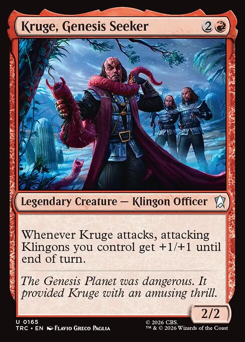 Kruge, Genesis Seeker - Star Trek Commander MTG spoiler