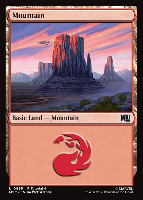 Mountain - Marvel Super Heroes Commander MTG spoiler