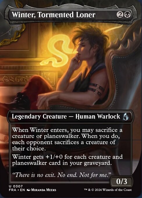 Winter, Tormented Loner - Reality Fracture MTG spoiler