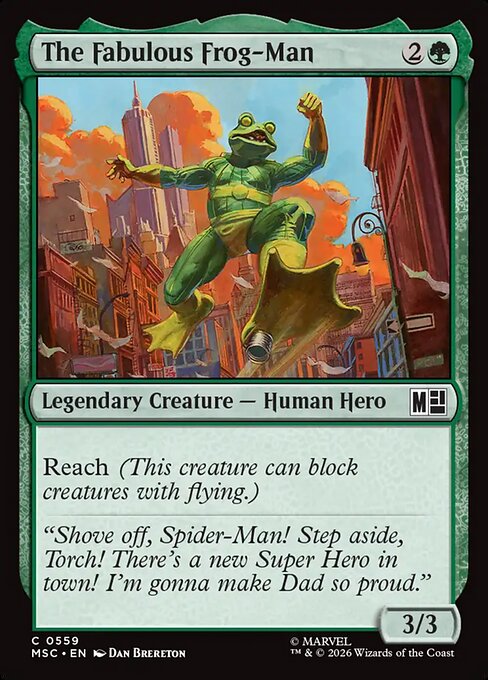 The Fabulous Frog-Man - Marvel Super Heroes Commander MTG spoiler