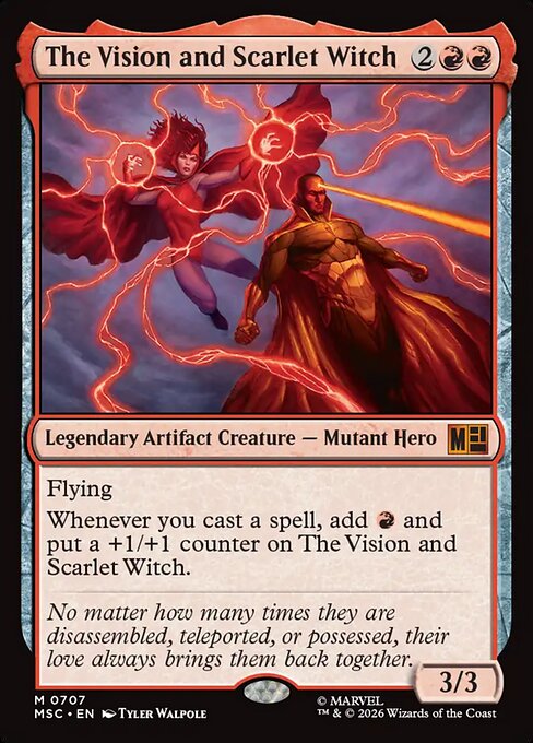 The Vision and Scarlet Witch - Marvel Super Heroes Commander MTG spoiler