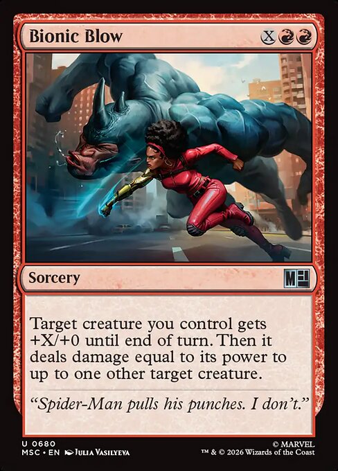 Bionic Blow - Marvel Super Heroes Commander MTG spoiler