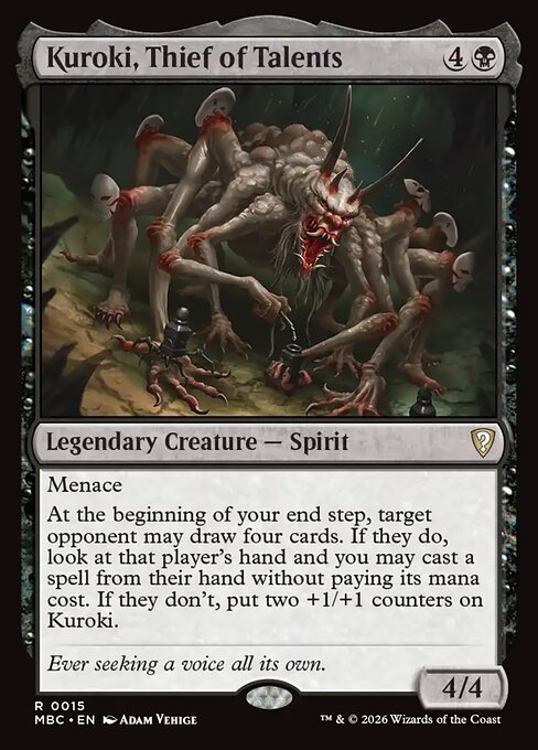 Kuroki, Thief of Talents - Mystery Booster: Commander Edition MTG spoiler
