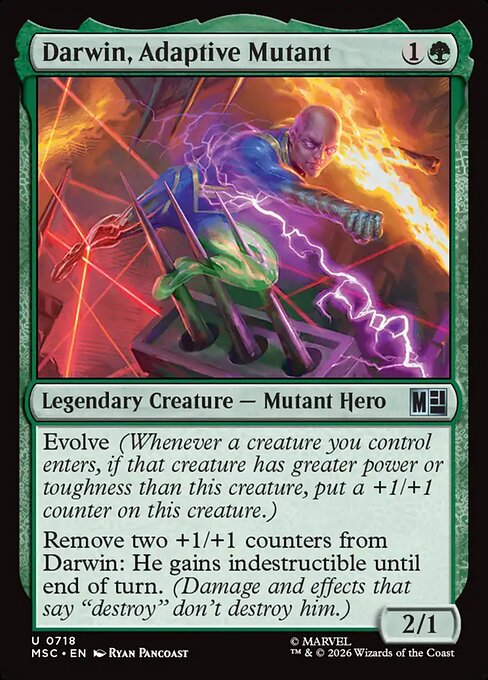 Darwin, Adaptive Mutant - Marvel Super Heroes Commander MTG spoiler