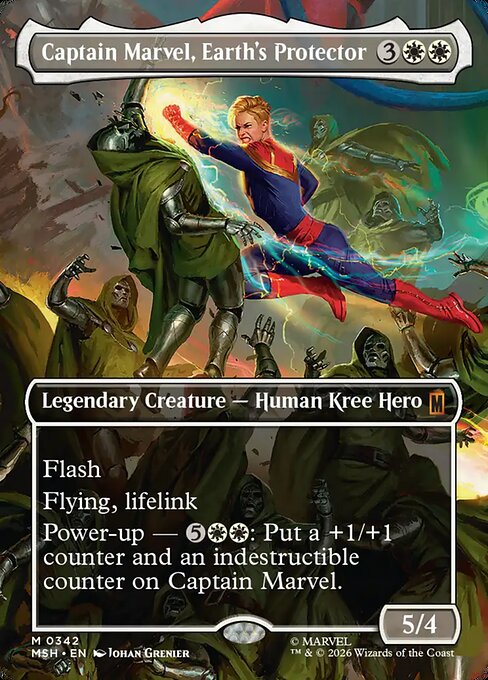 Captain Marvel, Earth's Protector - Marvel Super Heroes MTG spoiler