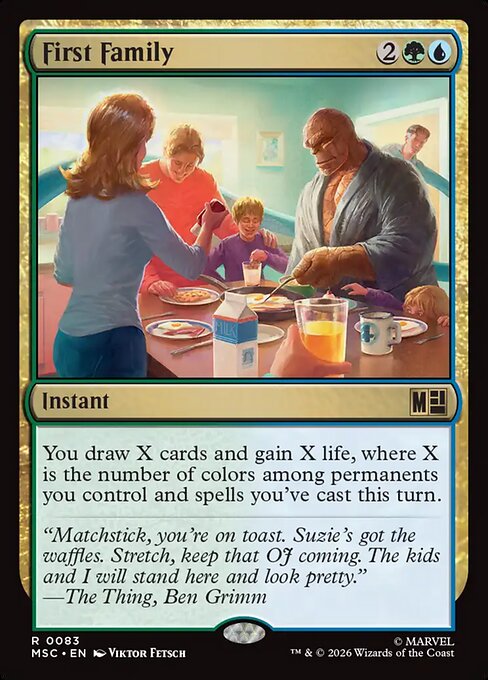 First Family - Marvel Super Heroes Commander MTG spoiler