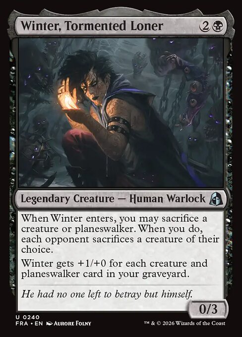 Winter, Tormented Loner - Reality Fracture MTG spoiler