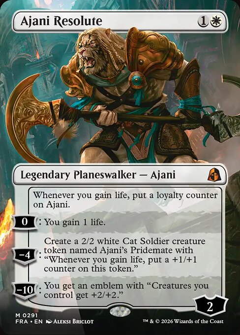 Ajani Resolute - Reality Fracture Commander MTG spoiler