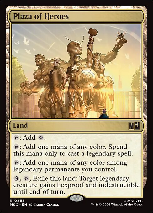 Plaza of Heroes - Marvel Super Heroes Commander MTG spoiler