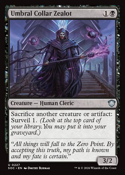 Umbral Collar Zealot - Secrets of Strixhaven Commander MTG spoiler