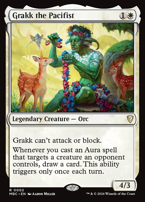 Grakk the Pacifist - Mystery Booster: Commander Edition MTG spoiler