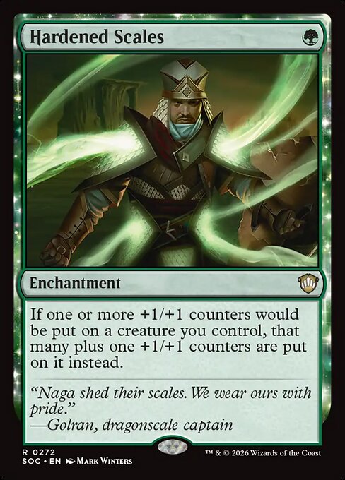 Hardened Scales - Secrets of Strixhaven Commander MTG spoiler