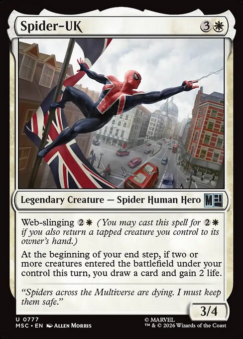 Spider-UK - Marvel Super Heroes Commander MTG spoiler