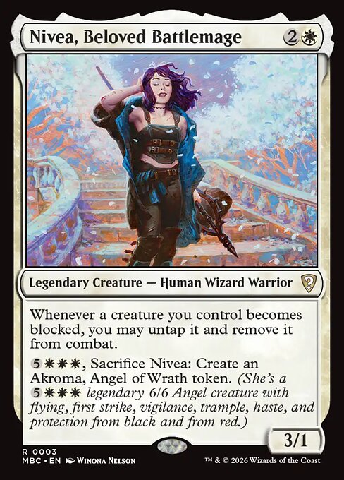 Nivea, Beloved Battlemage - Mystery Booster: Commander Edition MTG spoiler