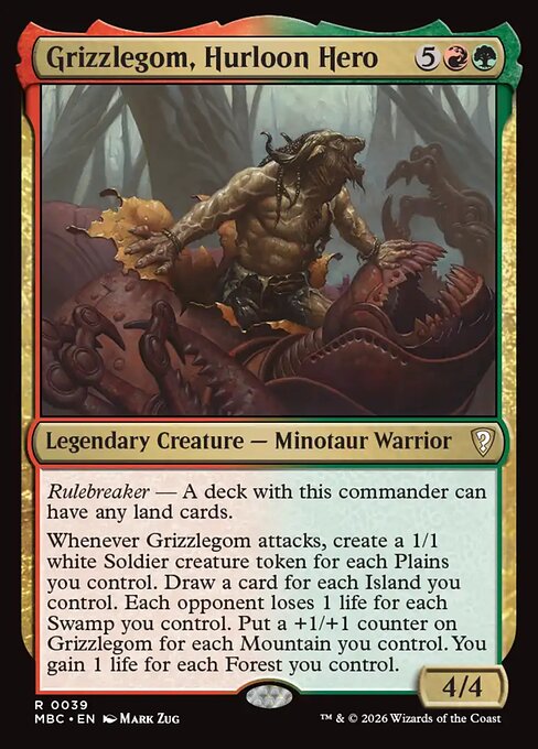 Grizzlegom, Hurloon Hero - Mystery Booster: Commander Edition MTG spoiler