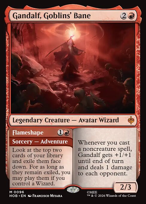 Gandalf, Goblins' Bane // Flameshape - The Hobbit MTG spoiler