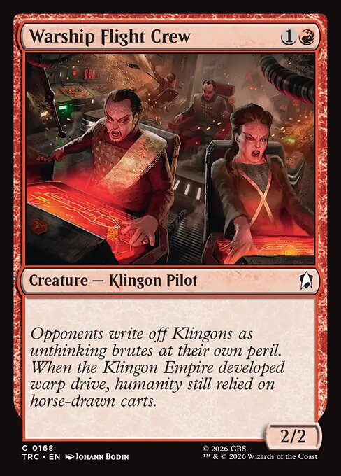 Warship Flight Crew - Star Trek Commander MTG spoiler