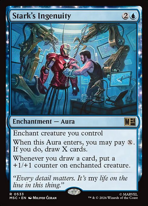 Stark's Ingenuity - Marvel Super Heroes Commander MTG spoiler