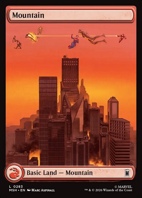 Mountain - Marvel Super Heroes MTG spoiler