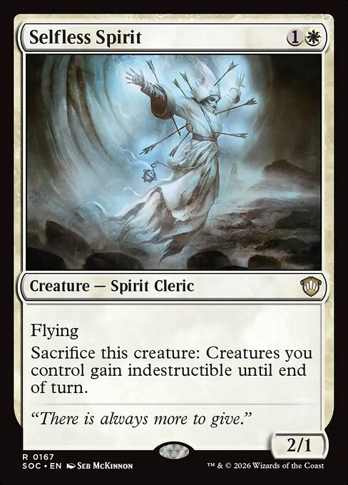 Selfless Spirit - Secrets of Strixhaven Commander MTG spoiler