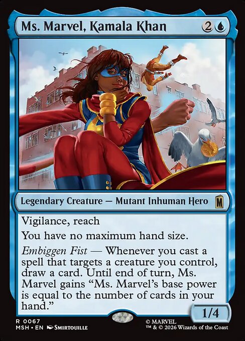 Ms. Marvel, Kamala Khan - Marvel Super Heroes MTG spoiler