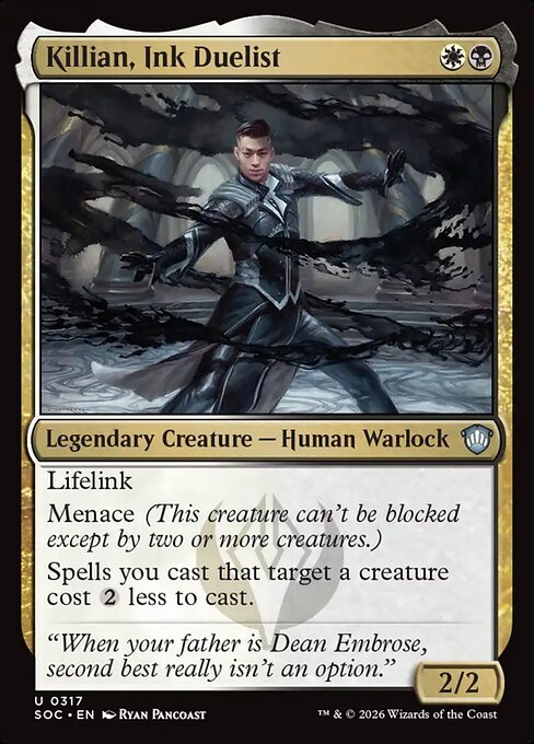 Killian, Ink Duelist - Secrets of Strixhaven Commander MTG spoiler