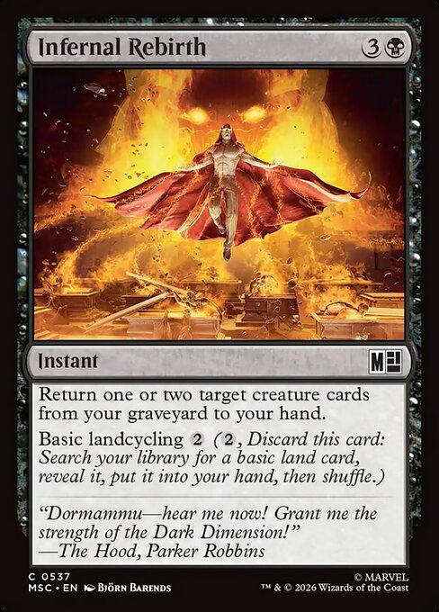 Infernal Rebirth - Marvel Super Heroes Commander MTG spoiler