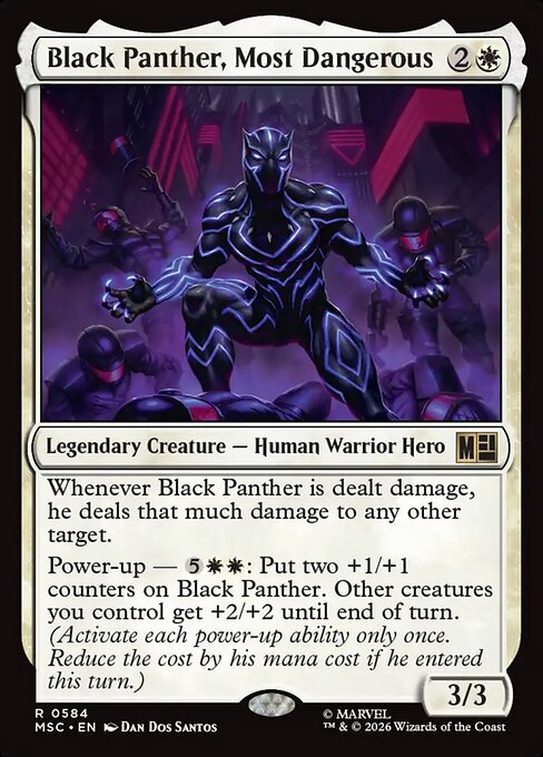 Black Panther, Most Dangerous - Marvel Super Heroes Commander MTG spoiler