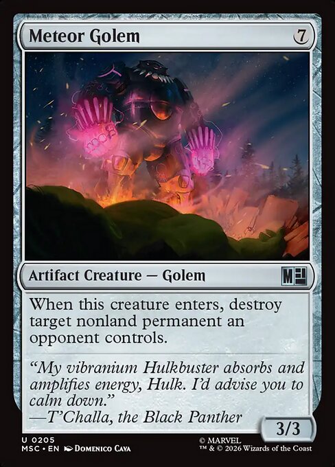 Meteor Golem - Marvel Super Heroes Commander MTG spoiler