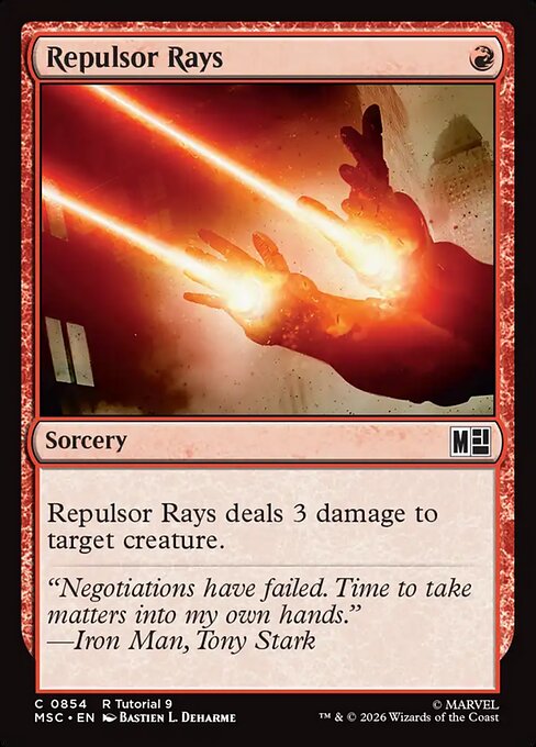 Repulsor Rays - Marvel Super Heroes Commander MTG spoiler
