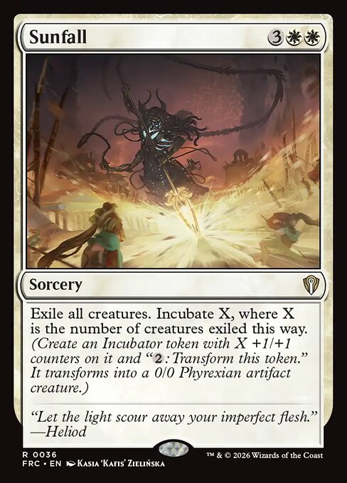 Sunfall - Reality Fracture Commander MTG spoiler