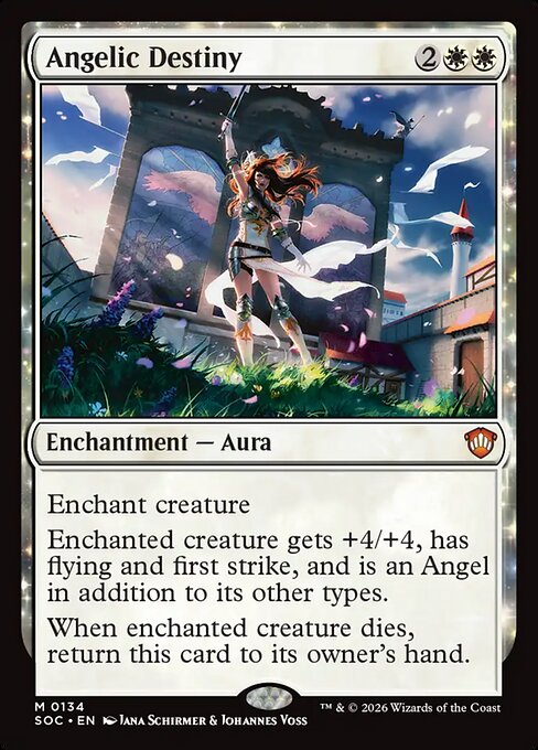 Angelic Destiny - Secrets of Strixhaven Commander MTG spoiler