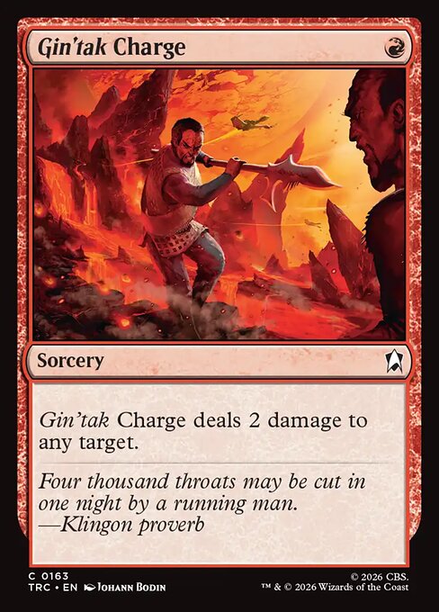 Gin'tak Charge - Star Trek Commander MTG spoiler