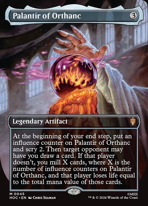 Palantír of Orthanc - The Hobbit Commander MTG spoiler