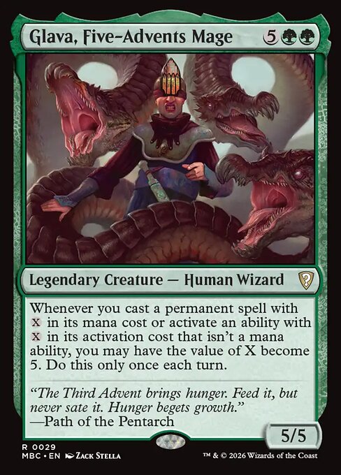 Glava, Five-Advents Mage - Mystery Booster: Commander Edition MTG spoiler