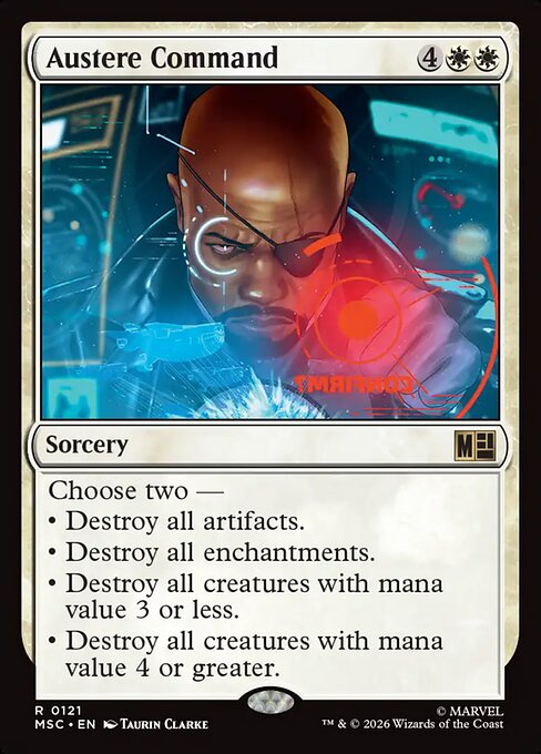 Austere Command - Marvel Super Heroes Commander MTG spoiler