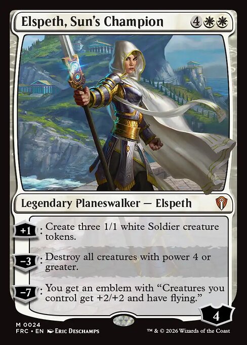 Elspeth, Sun's Champion - Reality Fracture Commander MTG spoiler