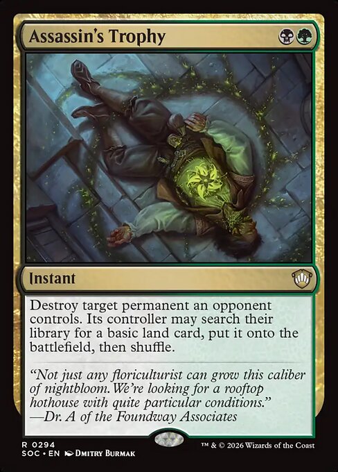 Assassin's Trophy - Secrets of Strixhaven Commander MTG spoiler