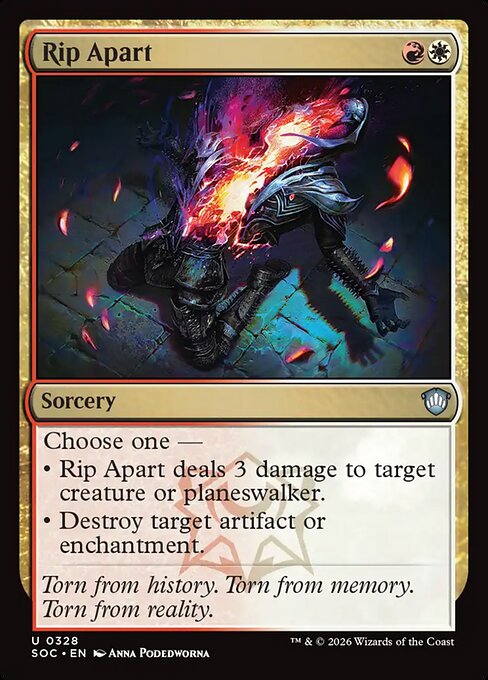 Rip Apart - Secrets of Strixhaven Commander MTG spoiler