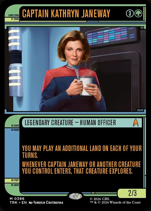 Captain Kathryn Janeway - Star Trek MTG spoiler