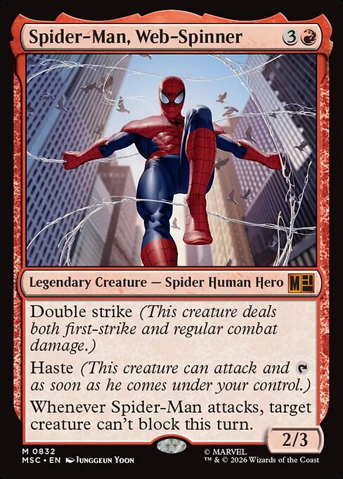 Spider-Man, Web-Spinner - Marvel Super Heroes Commander MTG spoiler