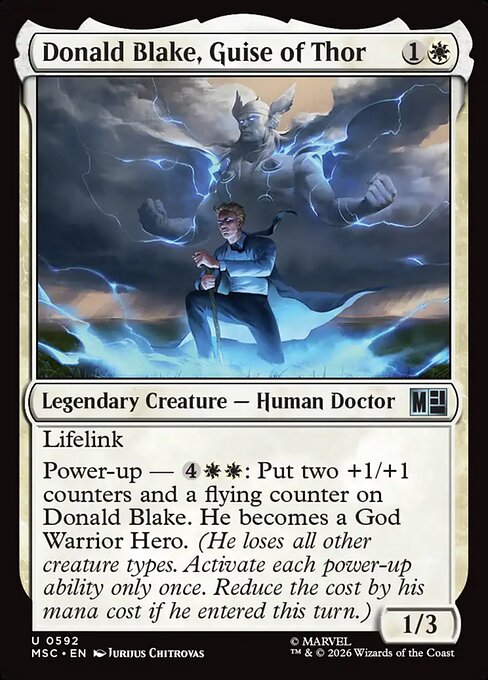 Donald Blake, Guise of Thor - Marvel Super Heroes Commander MTG spoiler
