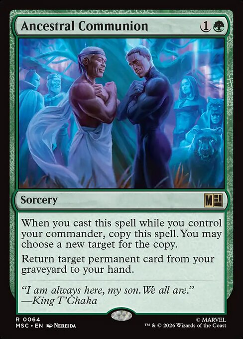 Ancestral Communion - Marvel Super Heroes Commander MTG spoiler
