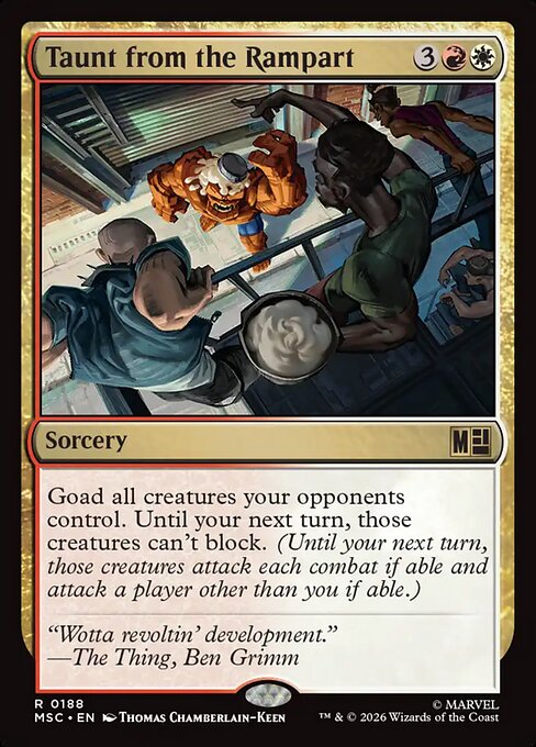 Taunt from the Rampart - Marvel Super Heroes Commander MTG spoiler