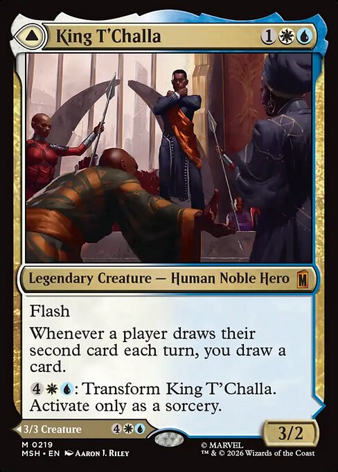 King T'Challa // Black Panther, Hope Enduring - Marvel Super Heroes MTG spoiler