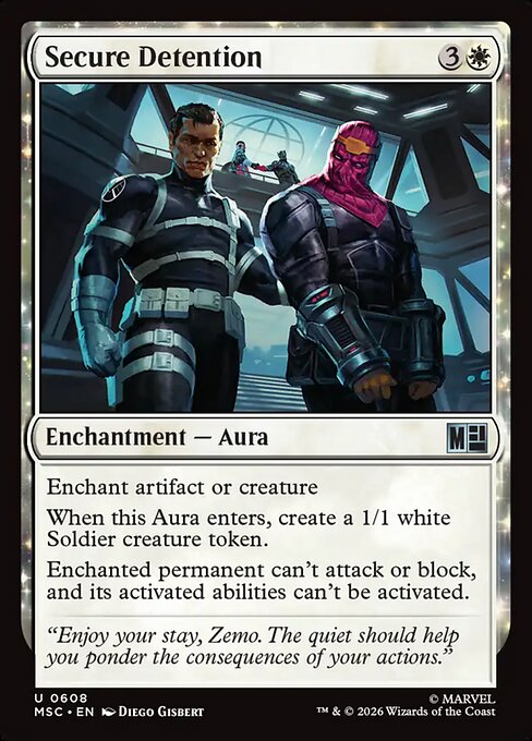 Secure Detention - Marvel Super Heroes Commander MTG spoiler