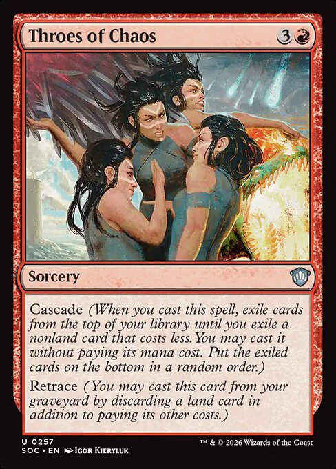 Throes of Chaos - Secrets of Strixhaven Commander MTG spoiler