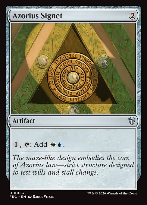 Azorius Signet - Reality Fracture Commander MTG spoiler